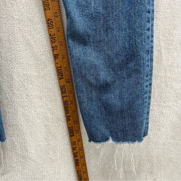 Rag & Bone Dre Straight Tapered Frayed Distress Low Rise Raw Hem Women Jeans 25 - Picture 8 of 9